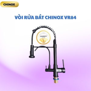 Vòi rửa bát 3 đường nước lò xo màu nano đen CHINOX VR84 ( ĐEN)