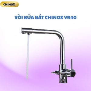Vòi rửa bát 3 đường nước thân tròn CHINOX VR40 - bóng