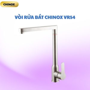 Vòi rửa bát cổ tự do xoay bi inox 304 CHINOX VR54 - inox mờ 304