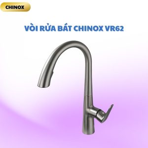 Vòi rửa bát dây rút đầu rồng CHINOX VR62 - màu xám ghi