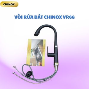 Vòi rửa bát dây rút đầu rồng CHINOX VR68 - màu đen
