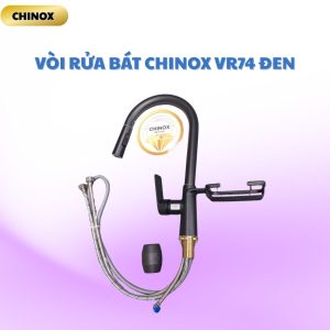 Vòi rửa bát dây rút kèm kệ để đồ CHINOX VR74 ( đen)