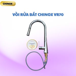 Vòi rửa bát dây rút tia chớp nước đan chéo CHINOX VR70 - bóng