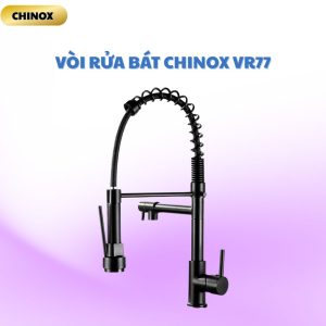 Vòi rửa bát 2 đầu rồng nước chảy song song CHINOX VR77 ( màu nano đen)
