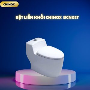 Bệt liền khối dáng ovan nắp dầy CHINOX BCN02T - Trắng