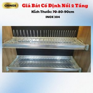 Giá Bát Cố Định Nổi 2 Tầng CHINOX