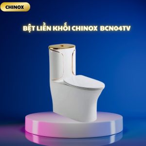 Bệt liền khối CHINOX BCN04TV - Trắng viền vàng