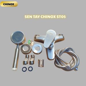 Sen tắm tay màu inox 304 mờ bát tăng áp CHINOX ST05