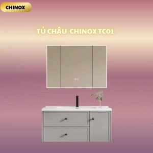 Tủ chậu màu ghi inox CHINOX TC01