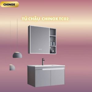 Tủ chậu PVC màu ghi sáng CHINOX TC02