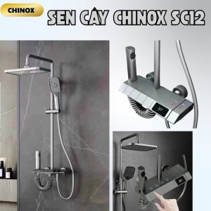 Sen tắm cây phím đàn màn led màu titan xám CHINOX SC12 - hàng loại 1